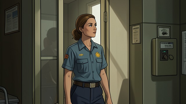 Wanda Faces the Wall from "The Hanging Girl". A Life Behind Glass The Security Job Wanda stands at a building entrance on the Strand, watching the wall around a garden and imagining the life beyond it.
