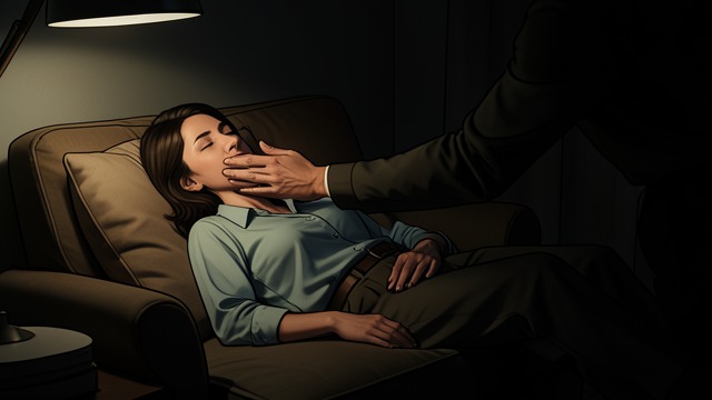 The Hypnosis Session from "The Hanging Girl". Seeking Relief A Risky Intervention At Rose’s suggestion, the team visits Albert Kazambra for hypnosis, with Rose hoping to address painful memories.