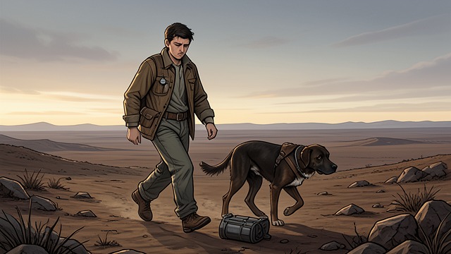 The Morning Journey from "A Boy and His Dog". The Morning Journey The Walking Debt They set off across the blasted ground toward some other city, slow because Blood is still limping.