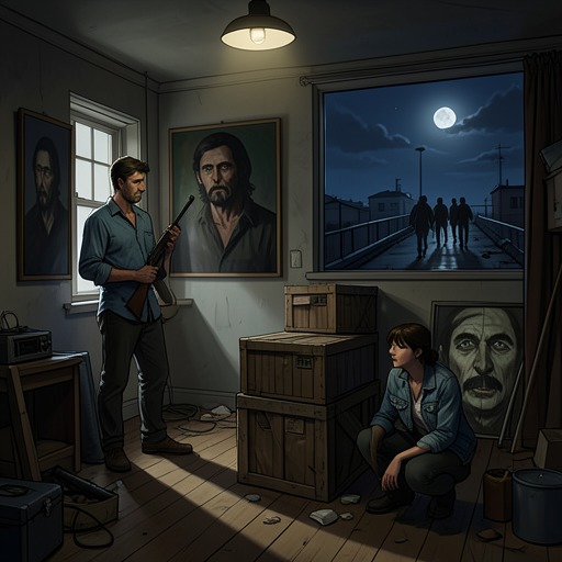 The Flight from Topeka from "A Boy and His Dog". Tracks the breakout: the murder of Ira Holmes in his own bedroom, the destruction of the sentry, Quilla June's rooftop shooting, and the long climb through the…