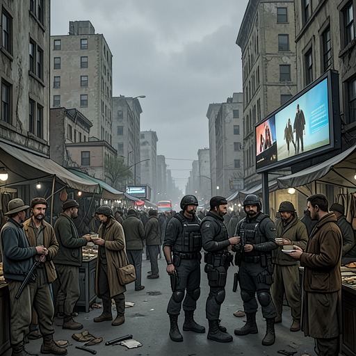 The Wasteland's Service Economy from "A Boy and His Dog". Explores the social order of the surface: roverpaks that specialize in essential services, the sanctity of the movie house, and the barter economy of canned…