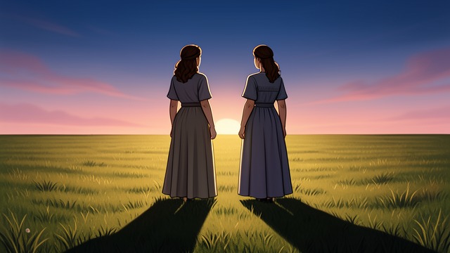 Golden Hour from "What Are You Going Through". Golden Hour A shared stillness The women watch sunlight cross the lawn and climb over their feet.