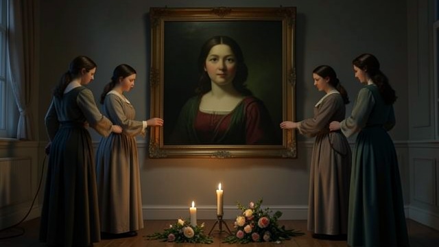A Familiar Presence from "What Are You Going Through". A Familiar Presence The portrait softens As the women grow used to the painting, they decide its expression seems gentler.