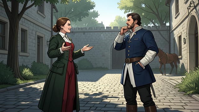 First Skirmish from "Much Ado About Nothing". First Skirmish Verbal Combat Beatrice and Benedick resume their old contest with insults, puns, and theatrical disdain.