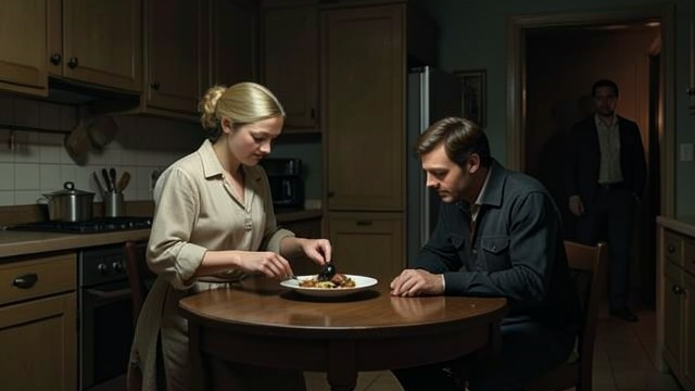 The Poisoned Meal from "The Caller". The Poisoned Meal A meal from Trude Henry eats food brought from Johnny’s home by his daughter, Trude Beskow.