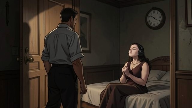 A Life Divided By Loss from "The Caller". A Life Divided By Loss A parent’s imagined return Hannes hears ordinary sounds in the house and briefly imagines Theo coming back.