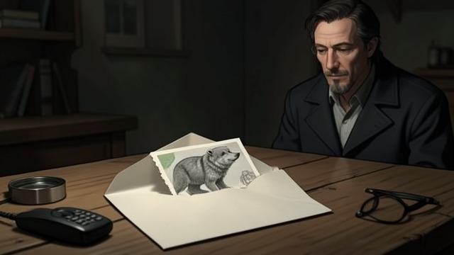The First Public Threat from "The Caller". The First Public Threat A message for the investigator Johnny leaves a blank recycled-paper envelope at Konrad Sejer’s home.