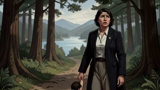 A Mother Sees The Risk from "The Caller". A Mother Sees The Risk Fear of a small child alone Wilma argues that Theo could fall, encounter an animal, or become frightened in the forest.