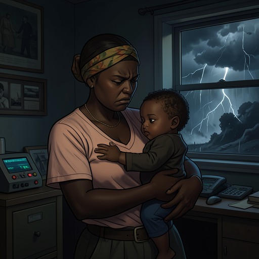 A Mother And Daughter Hold On from "The Caller". This flow follows Lily and Margrete’s closeness as the mother tries to protect the child from a world that has become newly threatening.