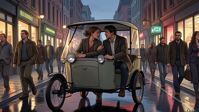 The Ride Home from "Emmanuelle". Movement Toward Surrender Mario and Emmanuelle ride through Bangkok in a sam-lo after the temple episode.