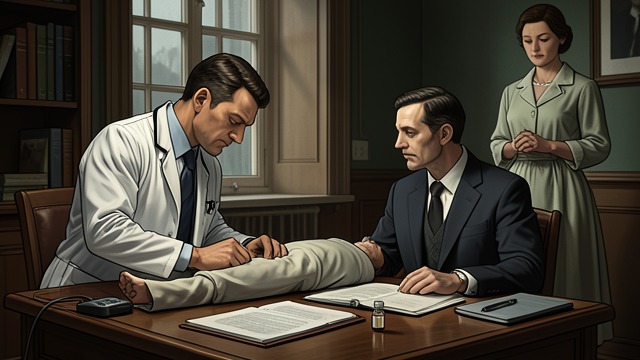 The Chimneys Inquiry from "The Seven Dials Mystery". The Chimneys Inquiry A medical explanation Dr. Cartwright finds chloral near Gerald Wade’s bed and sees no immediate sign of foul play.