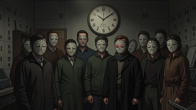 Clock Masks and Codes from "The Seven Dials Mystery". Clock Masks and Codes Identities concealed The Seven Dials members wear clock masks and use numbers rather than names.