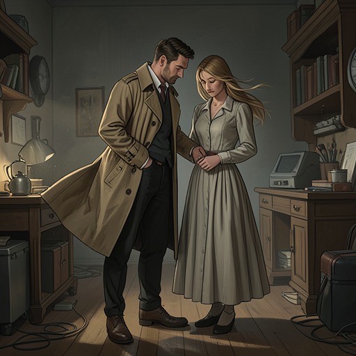 Gerald Wade and Loraine Wade from "The Seven Dials Mystery". This thread follows the protective bond between Gerald Wade and Loraine Wade, and the way his warning becomes both a legacy and a source of danger.
