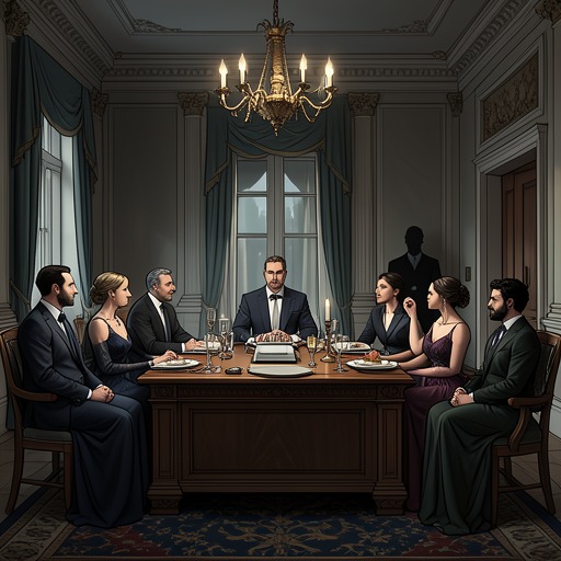 George Lomax’s Political House Party from "The Seven Dials Mystery". This thread traces how George Lomax’s formal political gathering becomes the setting for both a national-security threat and a comic personal misunderstanding.