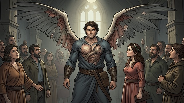The Demon Form Revealed from "Unforgiven". The Demon Form Revealed Exposure by force Lucifer tears open Cam’s wings and transforms him into a grotesque demon before Lilith and the crowd.