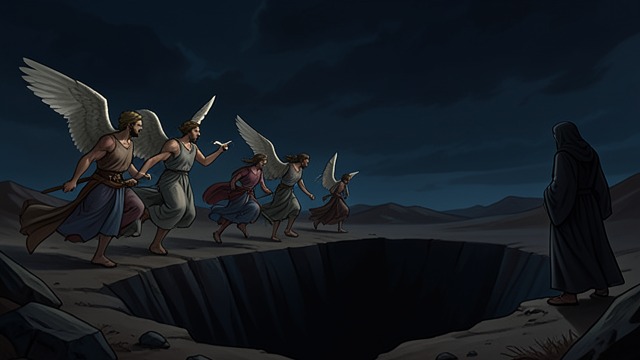 Roland Leads the Pursuit from "Unforgiven". Roland Leads the Pursuit A revolt takes shape As Lucifer fades, Roland leads a host of fallen angels toward the darkness where the devil has gone.