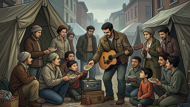 A Community on Dobbs Street from "Unforgiven". A Community on Dobbs Street Cam’s hidden home Lilith discovers Cam living among people in a tent community on Dobbs Street.