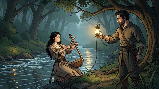 A Lyre by the River from "Unforgiven". A Lyre by the River A song before a romance Lilith plays her lyre for Cam in a grove beside the Jordan River.