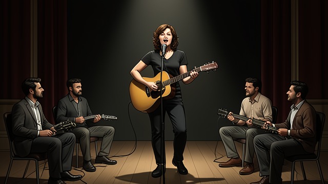 A Voice onstage from "Unforgiven". A Voice onstage Creative leadership Lilith counts in Revenge and carries the song through its changing rhythms.