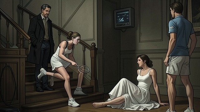A Broken Leg from "Match Point". A Broken Leg A rushed morning Denise Salazar says her alarm fails, leaving her hurrying down the stairs to practice.