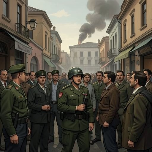 Civilian and Combatant from "Black Hawk Down". This flow examines the unstable boundary between armed resistance and civilian presence in Mogadishu’s crowded streets.