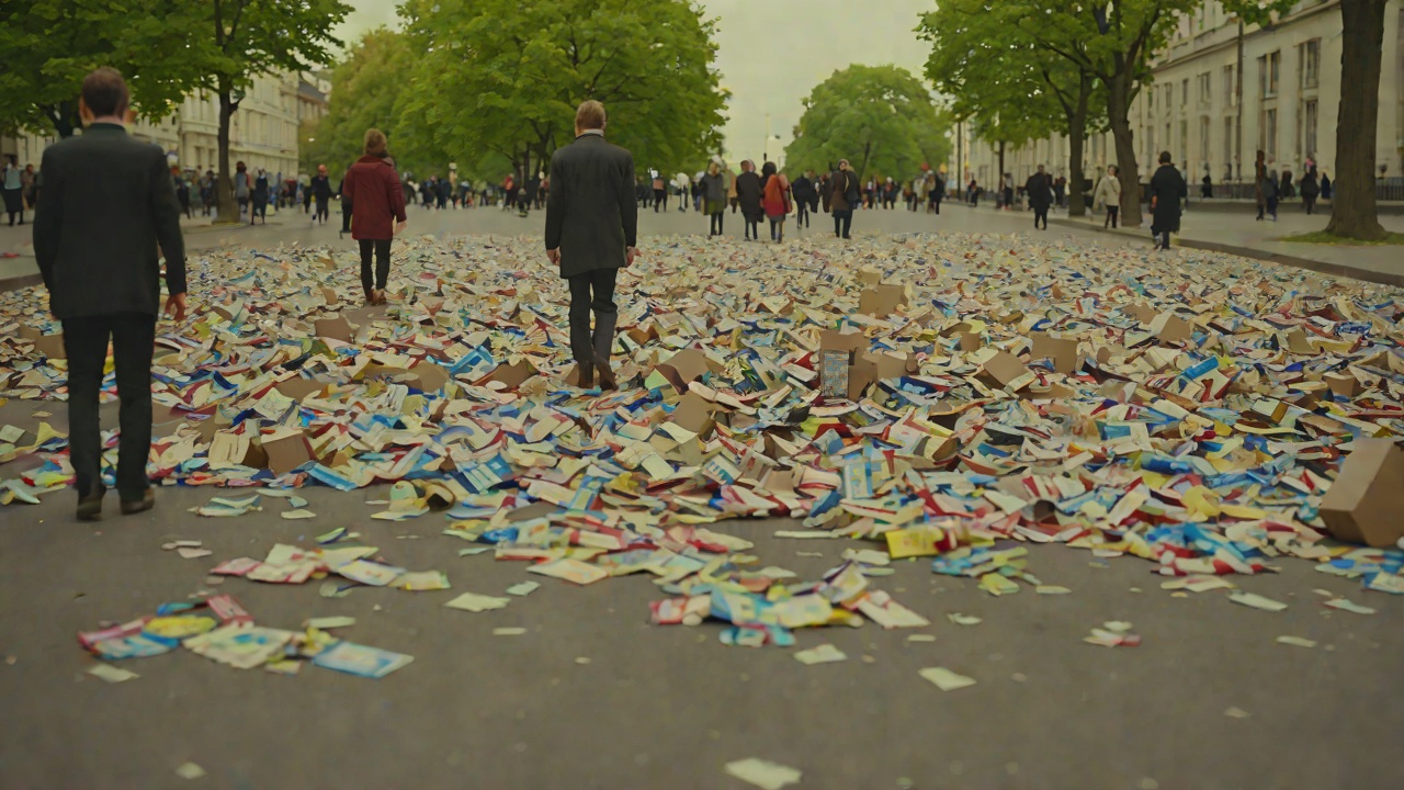 Souvenir Culture from "The Long Walk". Souvenir Culture Consumption Spectators collect discarded food tubes, signs, and personal objects.