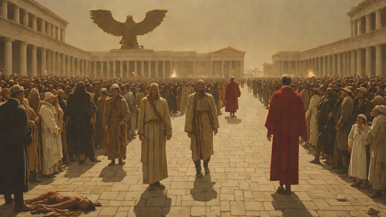 God and Mammon from "The Long Walk". God and Mammon Power The Augusta crowd becomes a single voice and eye that demands to be pleased. Ray experiences it as a deity nourished by sacrifice.