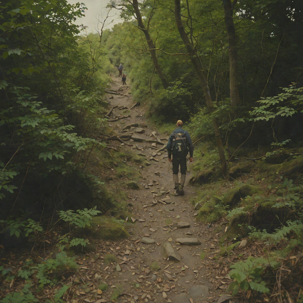 Ray Garraty’s Descent into the Walk from "The Long Walk". This flow traces Ray Garraty’s movement from eager participant to exhausted survivor who can no longer distinguish victory from continued motion.