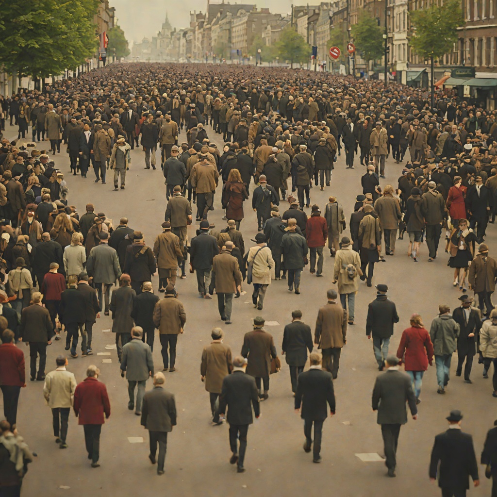 The Spectator Economy from "The Long Walk". This flow traces how spectators move from scattered curiosity to a massive, impersonal crowd whose attention becomes one of the Walk’s central instruments of…