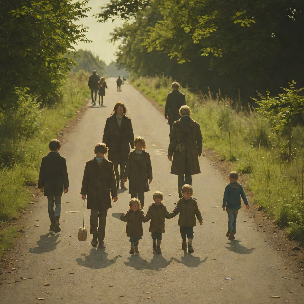 The Roadside Family Spectacle from "The Long Walk". This flow follows the recurring presence of parents, children, and domestic spectators whose ordinary lives intensify the Walkers’ sense of exclusion from…