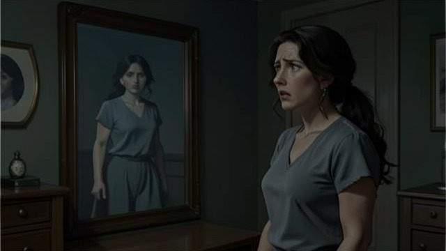 The Death Double from "Handling the Undead". The Death Double A forbidden sight Inside The Heath, Flora sees a version of herself walking away.