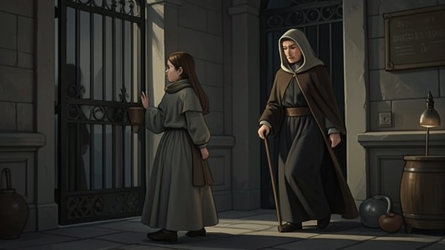 A Rule Against Wandering from "The Staircase". A Rule Against Wandering Permission and Punishment Mother Magdalena reprimands Lizzy for leaving the grounds without permission.