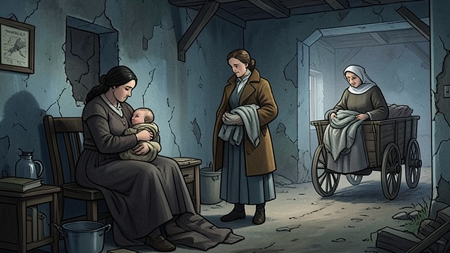 A Birth and a Rescue from "The Staircase". A Birth and a Rescue Mother and Child in the Cold Lizzy finds Delvina with her newborn daughter in a crumbling room at Fort Marcy.