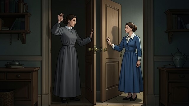 Rules at the Gate from "The Staircase". Rules at the Gate The Mother’s Jurisdiction Mother Magdalena insists that Lizzy cannot leave the grounds without permission.