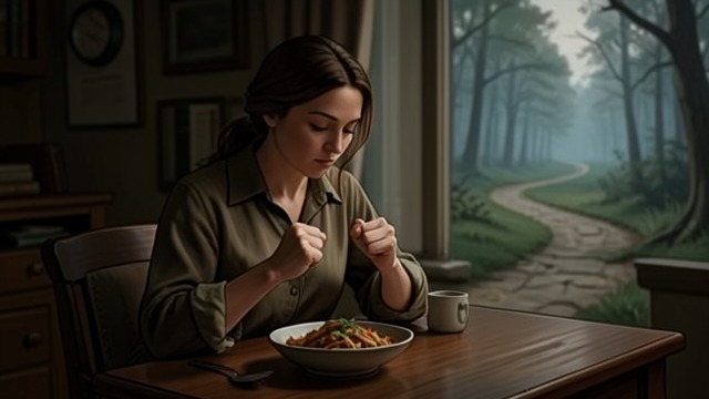 Meals Beside the Grave from "The Staircase". Meals Beside the Grave An Appetite Lost Lizzy cannot eat while Mama lies nearby. Mrs.