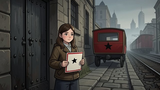 A Girl’s Outlaw Hero from "The Staircase". A Girl’s Outlaw Hero The Poster from Cassie Cassie gives Lizzy a Jesse James reward poster as the wagon leaves town.