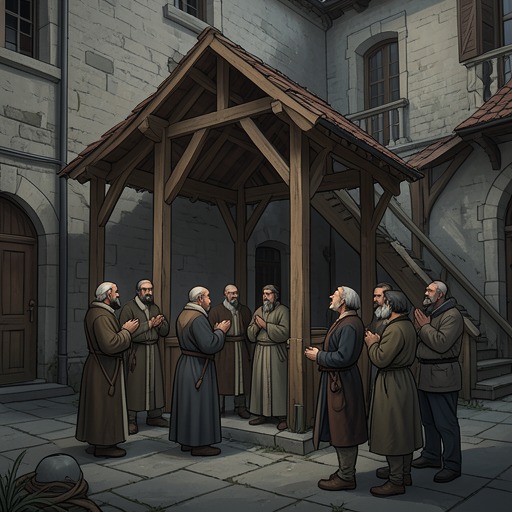 The Staircase and Its Maker from "The Staircase". The chapel’s missing choir stairway becomes a test of practical effort, communal faith, and the possibility of the miraculous.