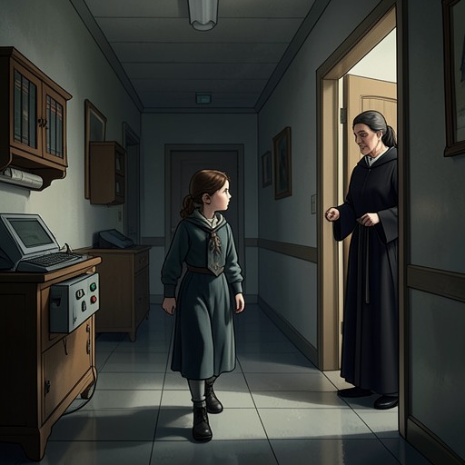Lizzy and the Convent’s Discipline from "The Staircase". Rules and punishments repeatedly pit Lizzy’s independence against Mother Magdalena’s responsibility for the school.