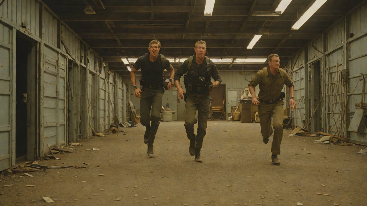 The Topeka Capture from "The Running Man". Found in the Shed Broken and Cornered Laughlin hides in a Highway Department shed after breaking his wrist. His mobility, once his chief asset, has failed him.