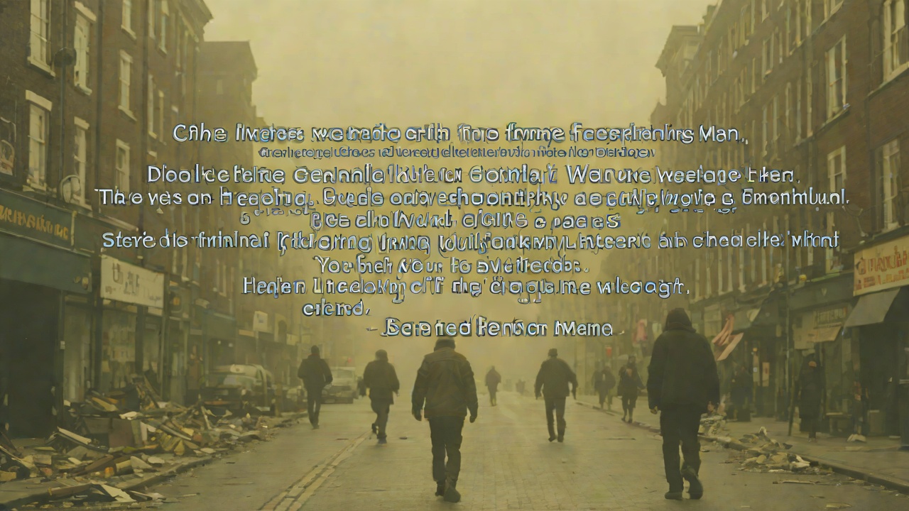 The Silenced Message from "The Running Man". Pollution on Tape Speaking to the Poor Ben uses Running Man tape clips to address unemployed people and residents of Developments.