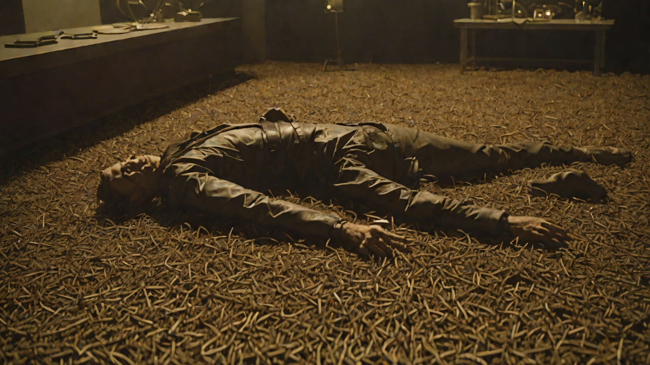 The Public Corpse from "The Running Man". Death as Lesson Displayed Remains The Network broadcasts Laughlin’s riddled body and praises those who found him.