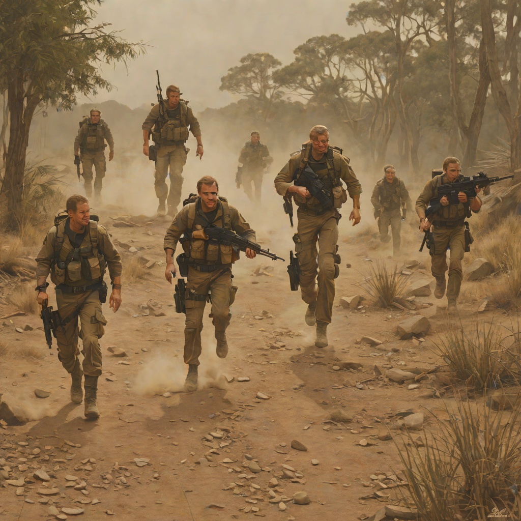The Hunters and the Fugitive from "The Running Man". This flow traces the escalating pursuit between Ben Richards and the professional apparatus led by Evan McCone.