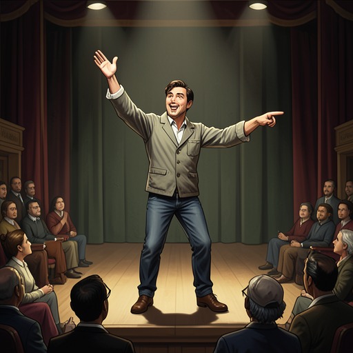 Franconay’s Chevalier from "The Imaginary". This flow tracks how Franconay’s imperfect stage imitation turns signs, bodily movement, and audience knowledge into an imaginative appearance of Maurice…