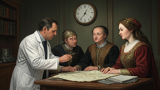 The Diagnosis from "The Killer". The Diagnosis No Reassurance The Doctor confirms that the King will die soon, while Queen Marie searches for grounds to hope.