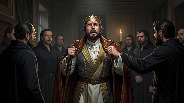 Symbols Left Behind from "The Killer". Symbols Left Behind Authority Disrobed Duncan loses his cloak, scepter, and crown as the conspirators close around him.