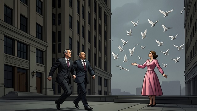 The Goose Platform from "The Killer". The Goose Platform Campaign for Power Mother Peep addresses an unseen crowd and asks to govern with the help of her geese.