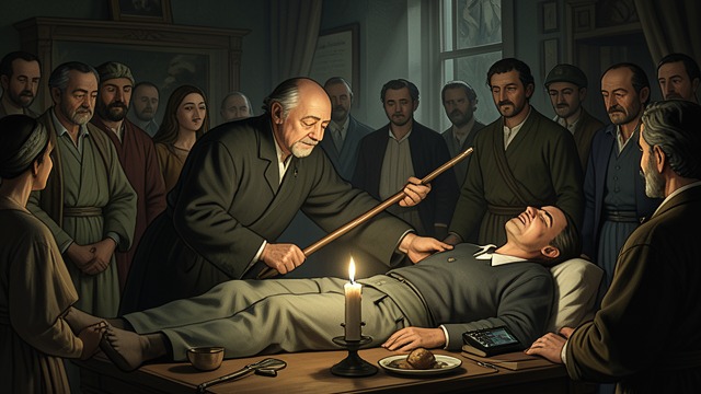 Suffering Answered by Command from "The Killer". Suffering Answered by Command Patients Transformed Duncan touches the sick with his scepter, and their pain gives way to health or calm.