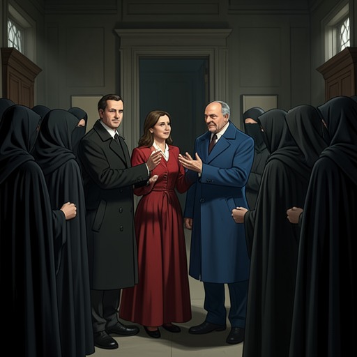 The Conspiracy Against Duncan from "The Killer". This flow follows the shifting coalition that joins Macbett, Banco, and Lady Duncan in the murder of Duncan and the seizure of his throne.