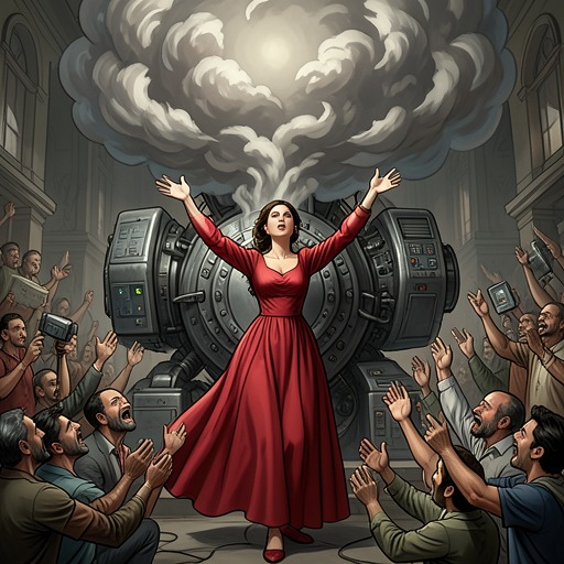 Mother Peep and the Machinery of Power from "The Killer". This flow follows the political pageant of Mother Peep and the play’s repeated transformation of coercion into popular slogans.