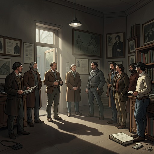 Main Story Flow from "44 Chapters About 4 Men". Major events ordered chronologically by story time.